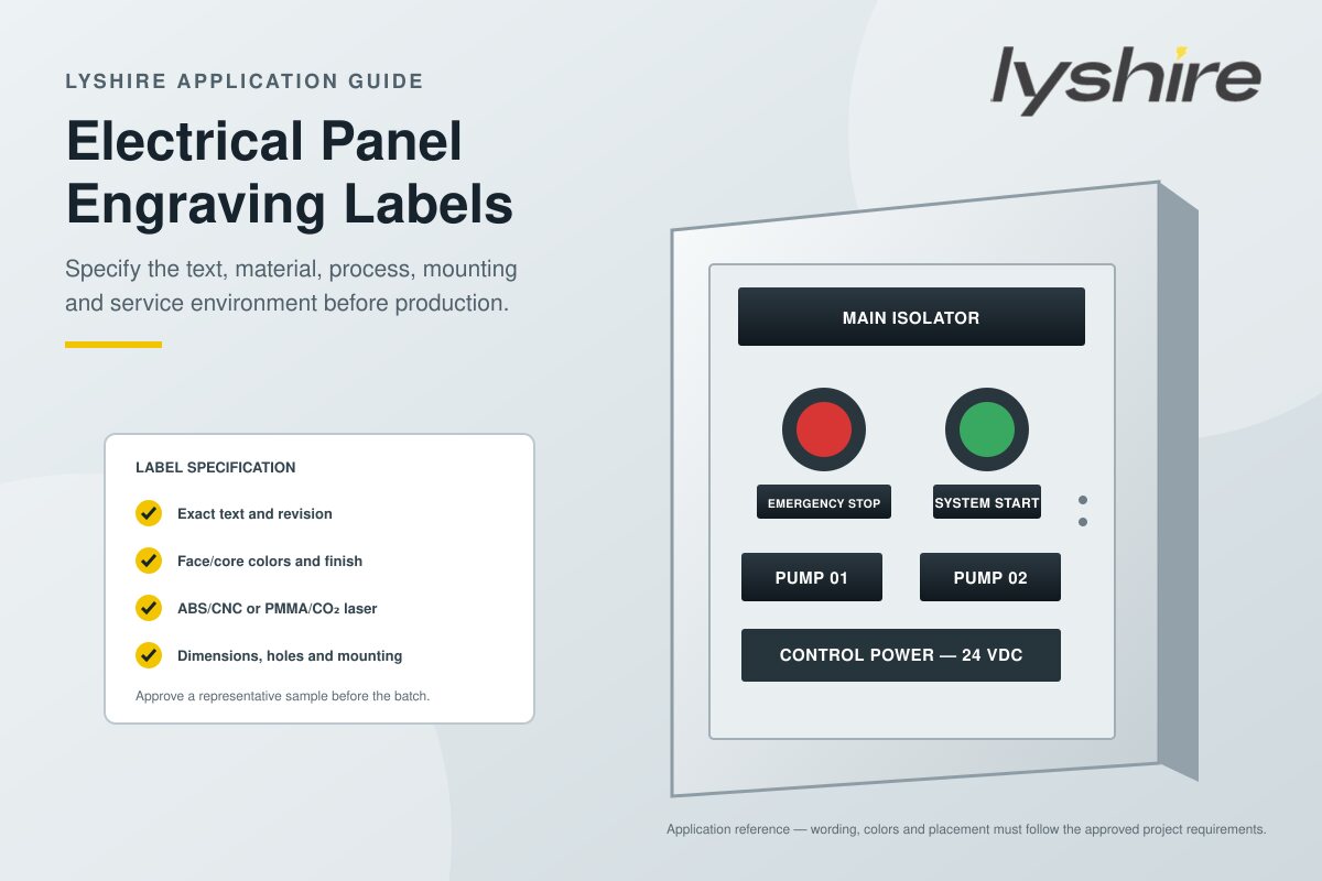How to Specify Engraving Plastic Labels for Electrical Panels